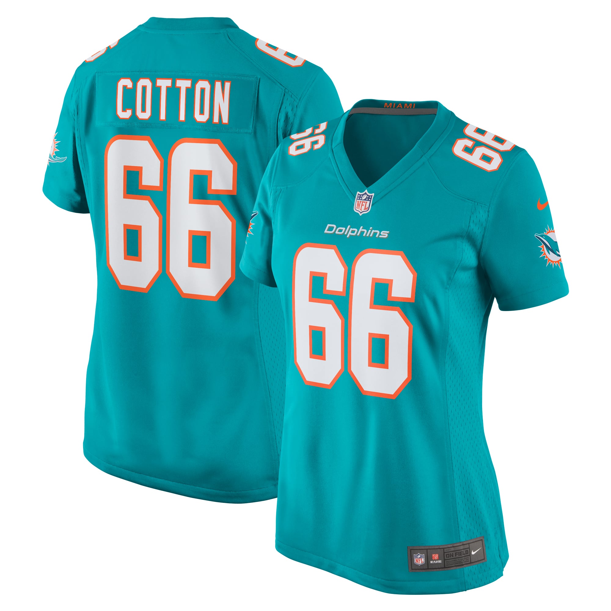 Women's Nike Lester Cotton Sr. Aqua Miami Dolphins Home Game
