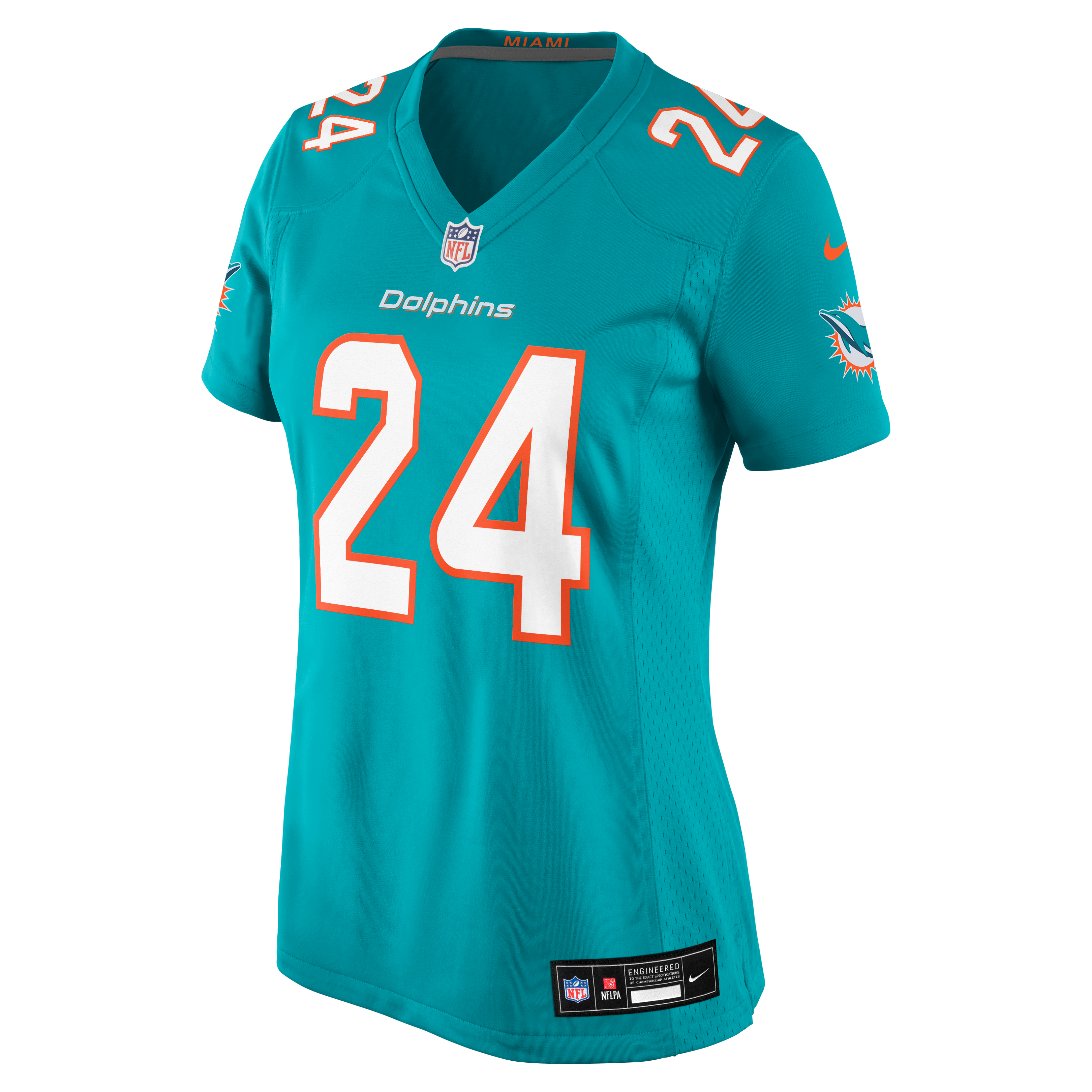 Women's Nike Marcellas Dial Jr. Aqua Miami Dolphins Team Game Jersey