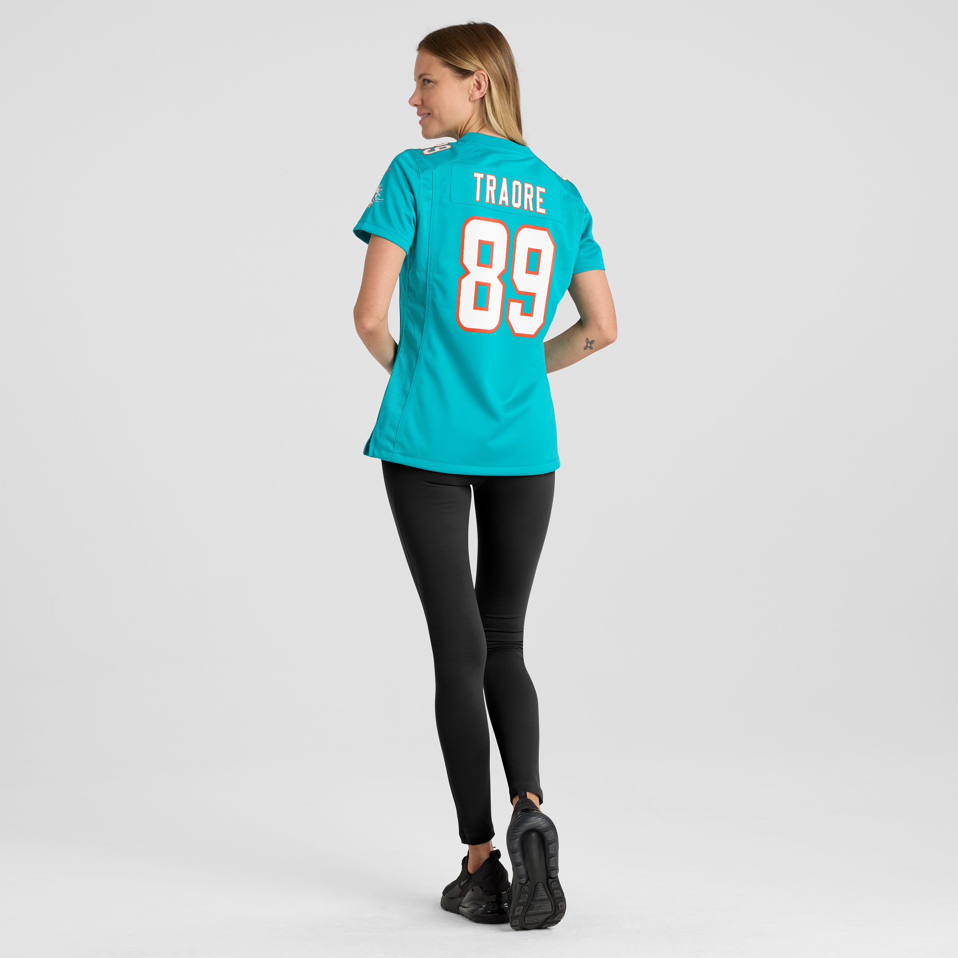 Women's Nike Seydou Traore Aqua Miami Dolphins Team Game Jersey