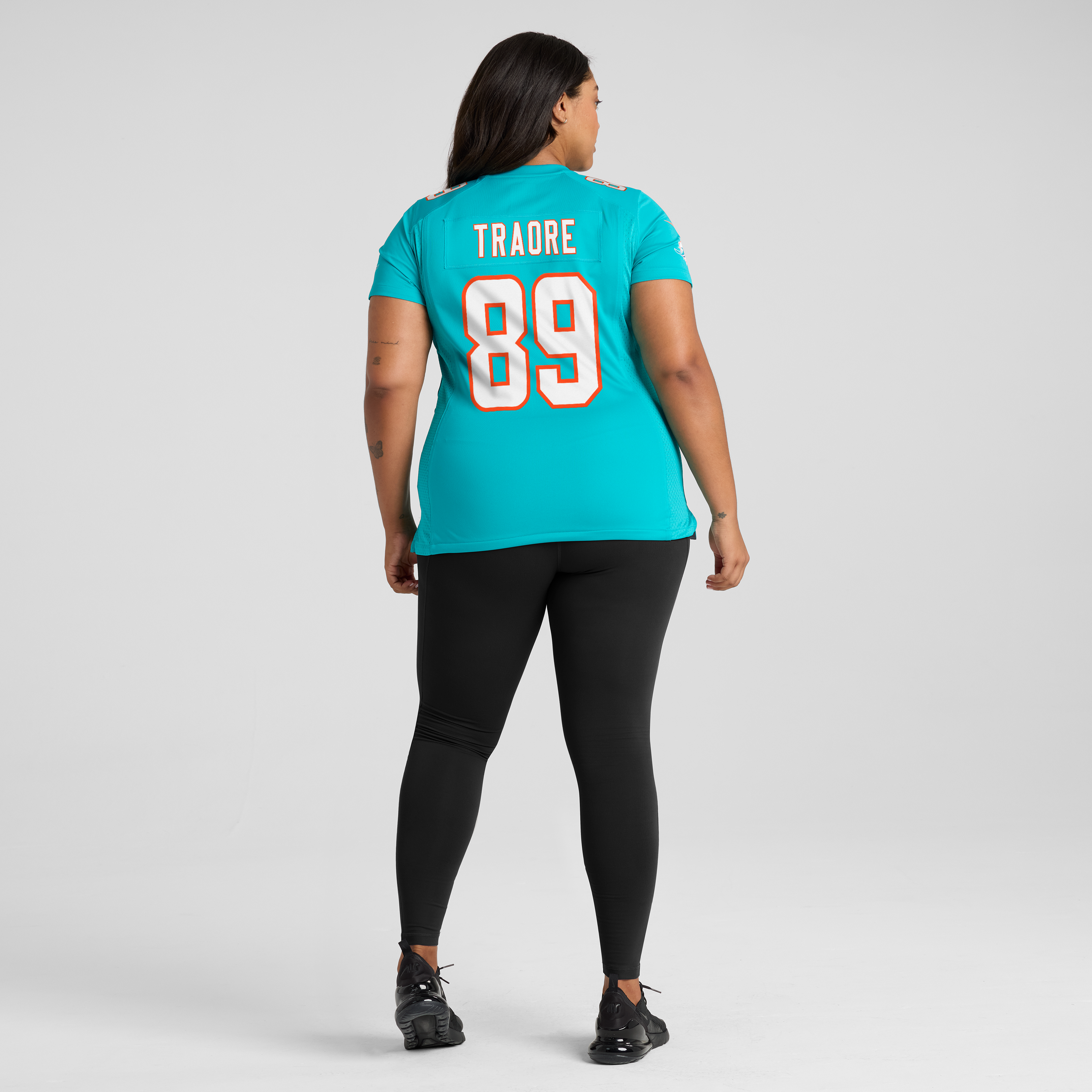 Women's Nike Seydou Traore Aqua Miami Dolphins Team Game Jersey