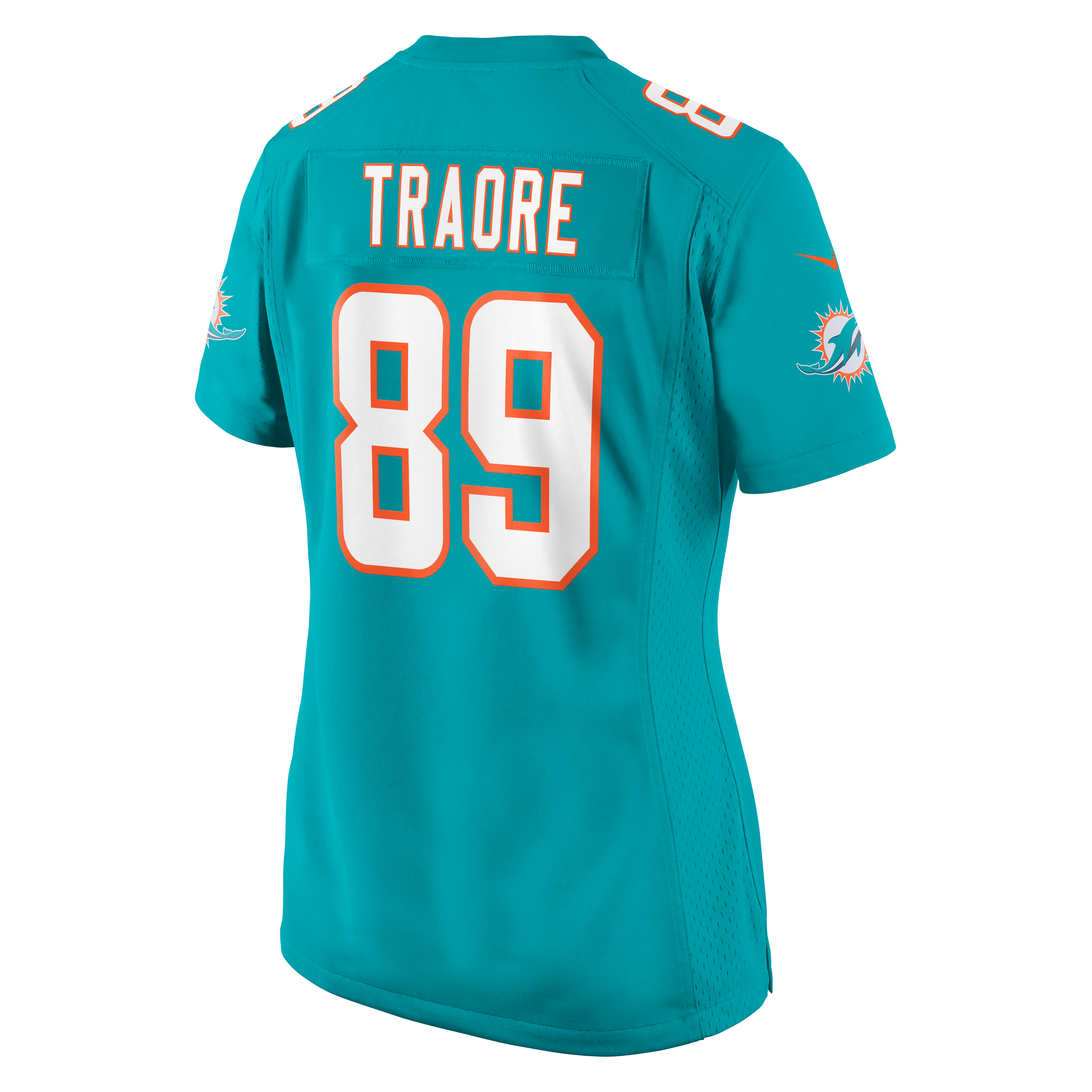 Women's Nike Seydou Traore Aqua Miami Dolphins Team Game Jersey
