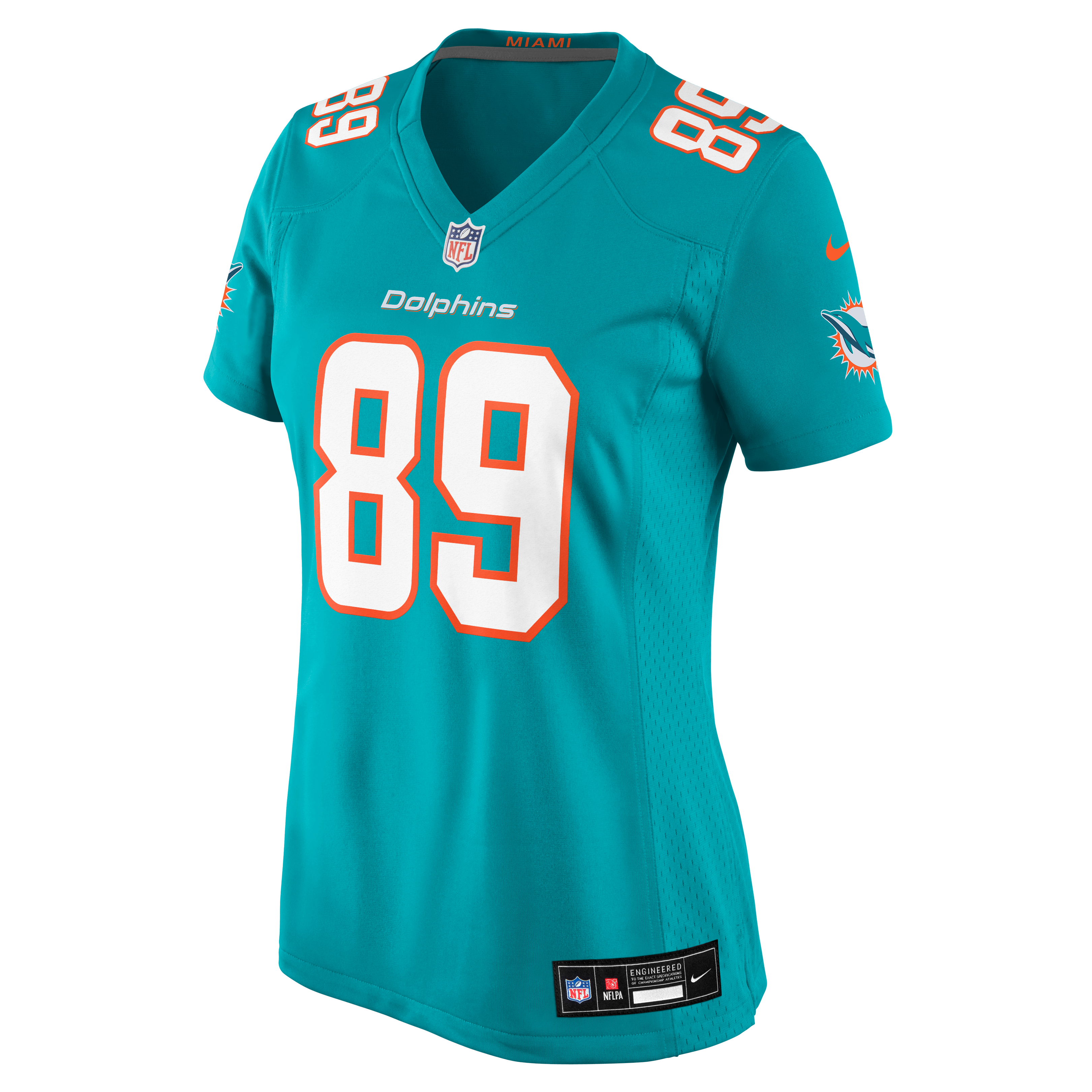 Women's Nike Will Kacmarek Aqua Miami Dolphins Team Game Jersey