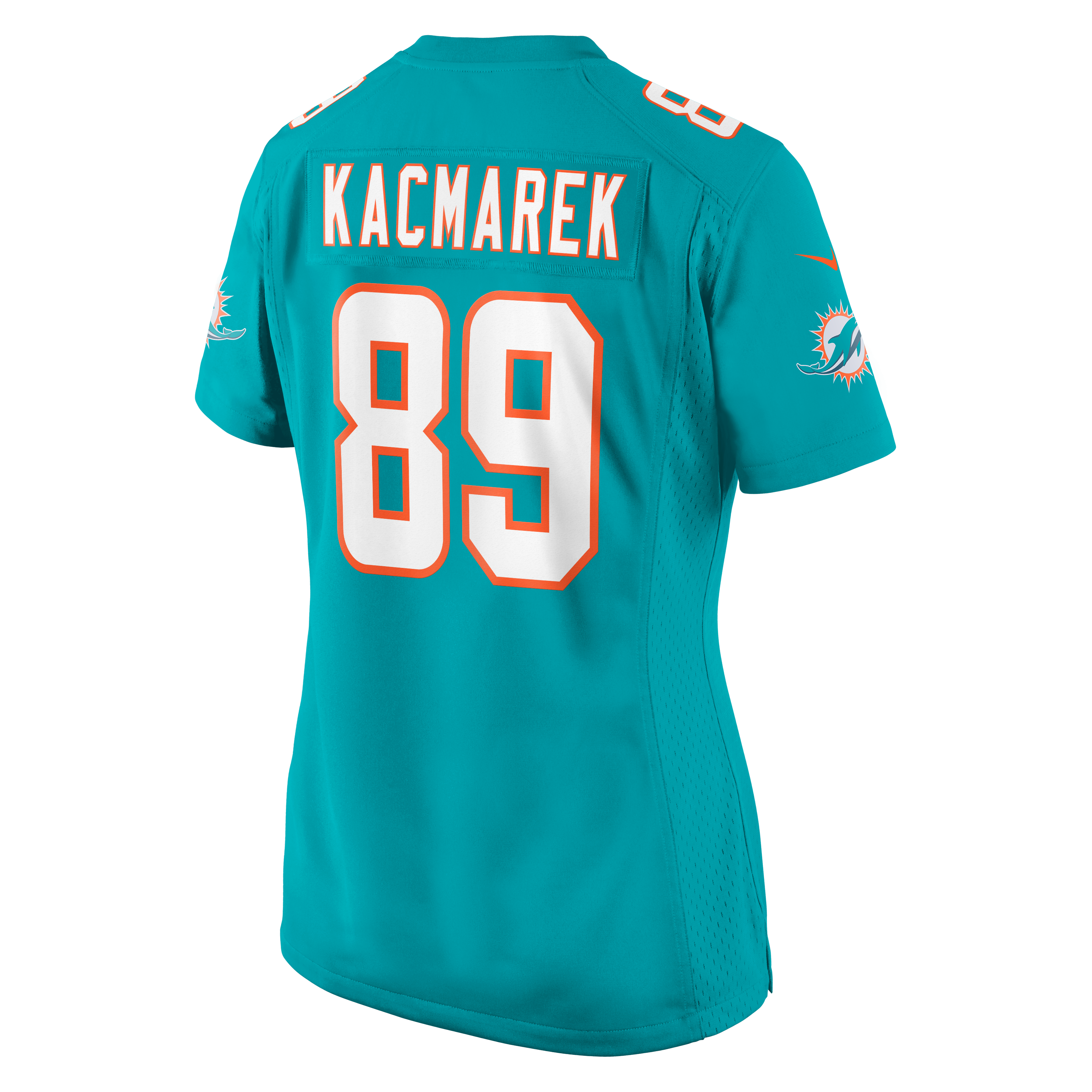 Women's Nike Will Kacmarek Aqua Miami Dolphins Team Game Jersey