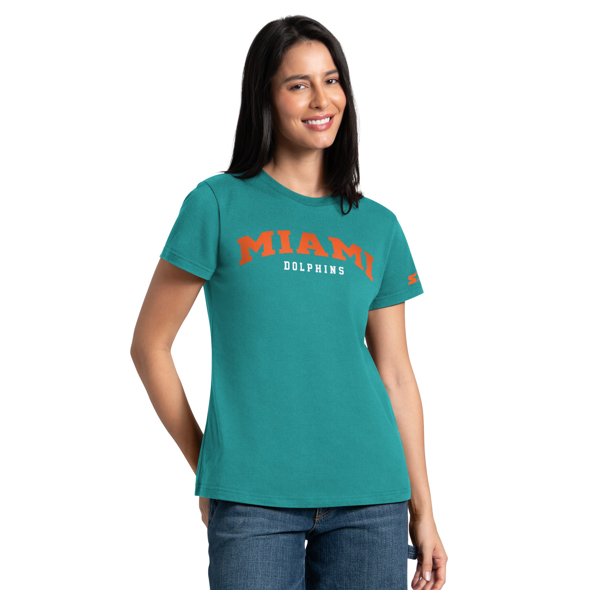 Pack de t-shirts Starter Aqua/Orange Miami Dolphins pour femmes