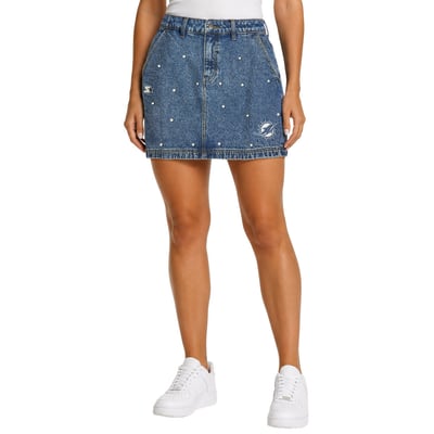 Miami Dolphins Starter Women's Pearl Icon Skirt - Denim
