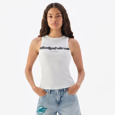 Miami Dolphins Off Season Women's Micro Rib Tank Top - White