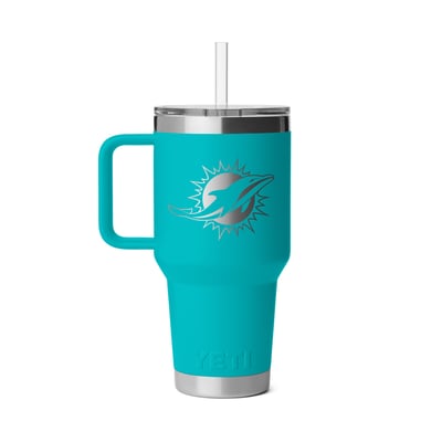 Miami Dolphins YETI 35oz. Rambler 2.0 Straw Mug
