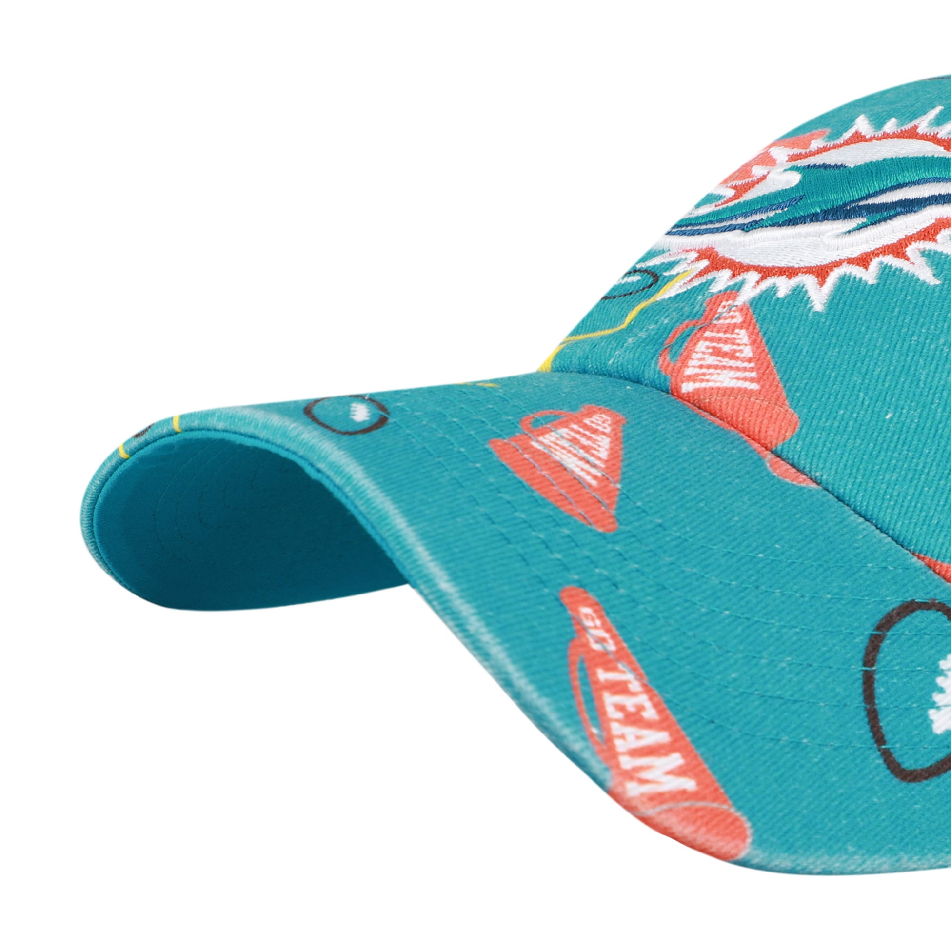 Youth '47  Aqua Miami Dolphins Stomping Ground Clean Up Adjustable Hat