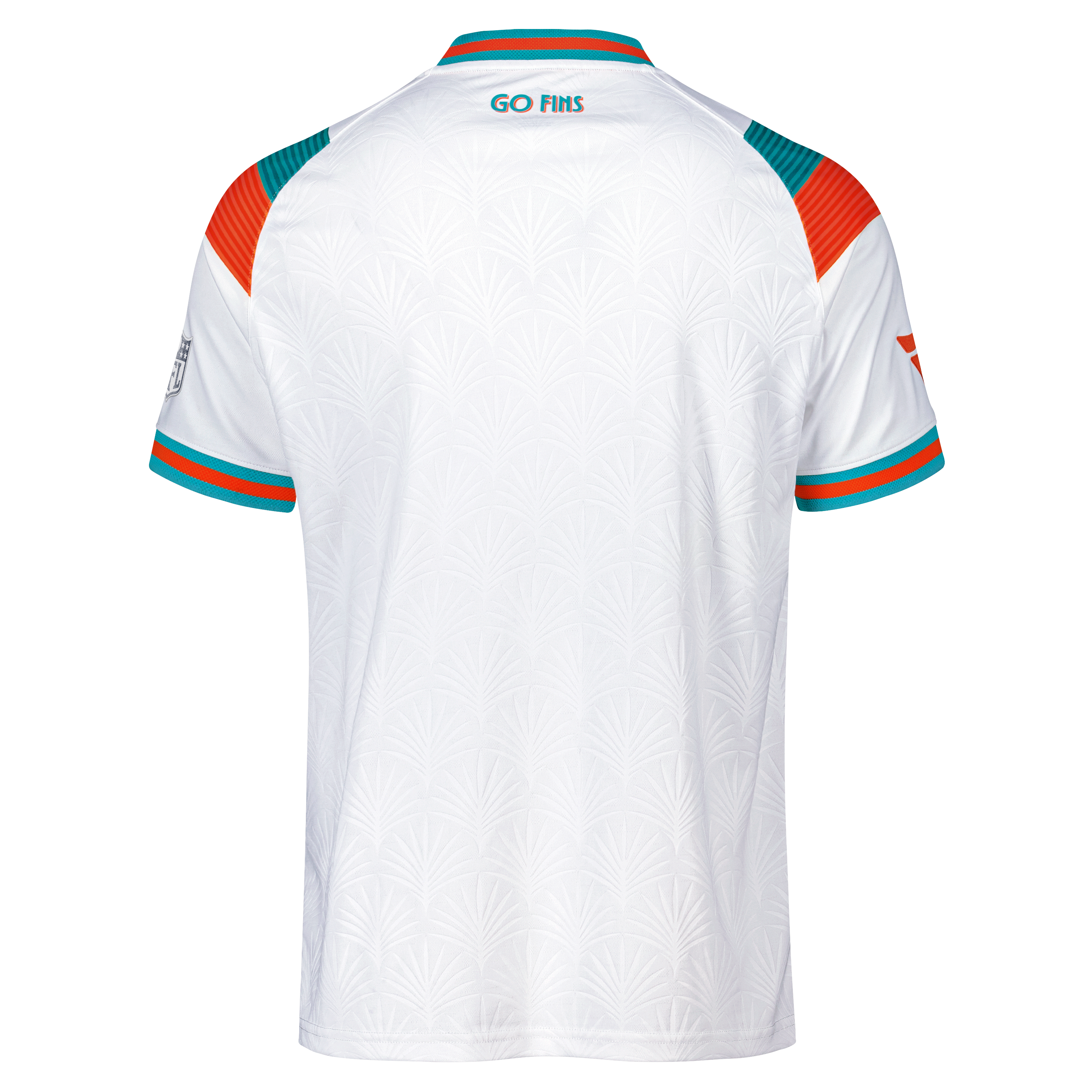 Youth Fanatics White Miami Dolphins Football x V-Neck Fan Top