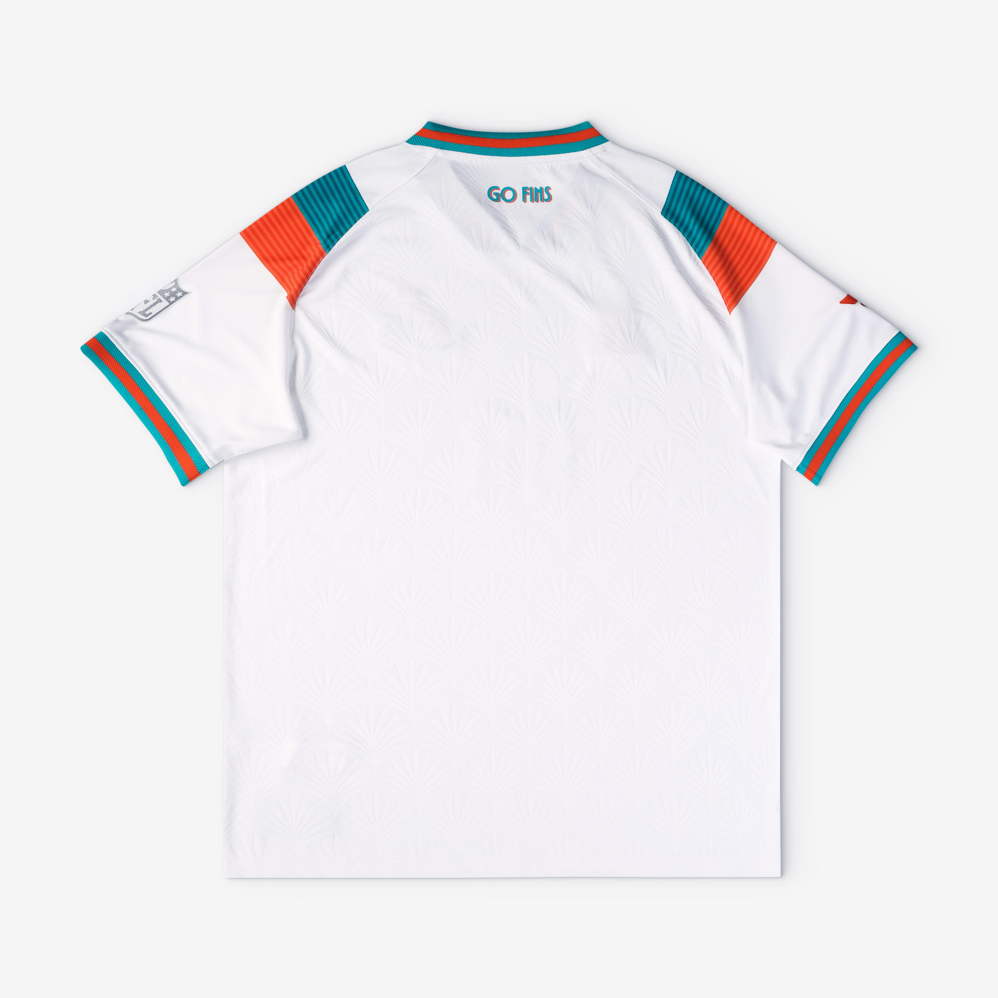 Youth Fanatics White Miami Dolphins Football x V-Neck Fan Top