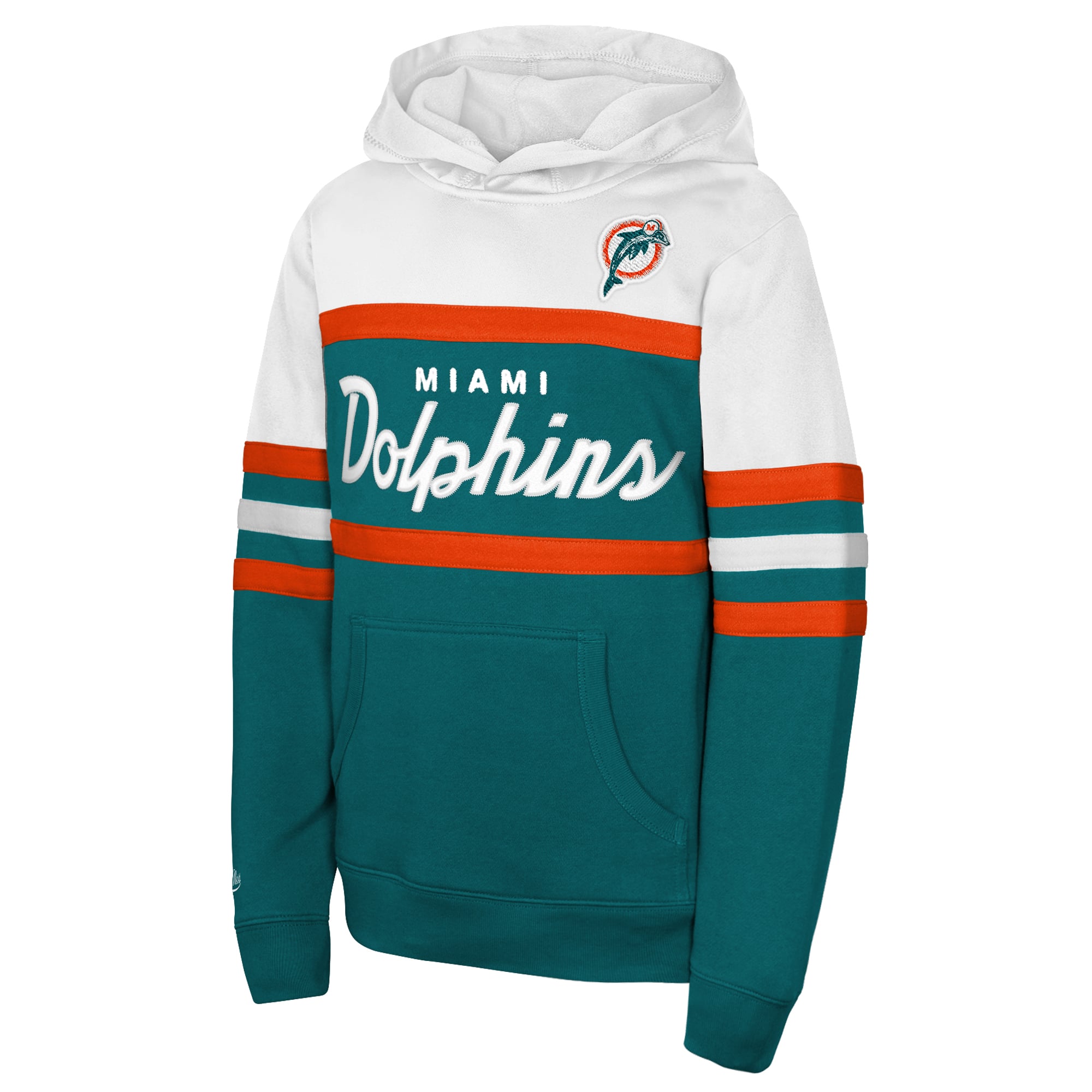 Sweat à capuche rétro Mitchell & Ness Aqua Miami Dolphins pour enfant