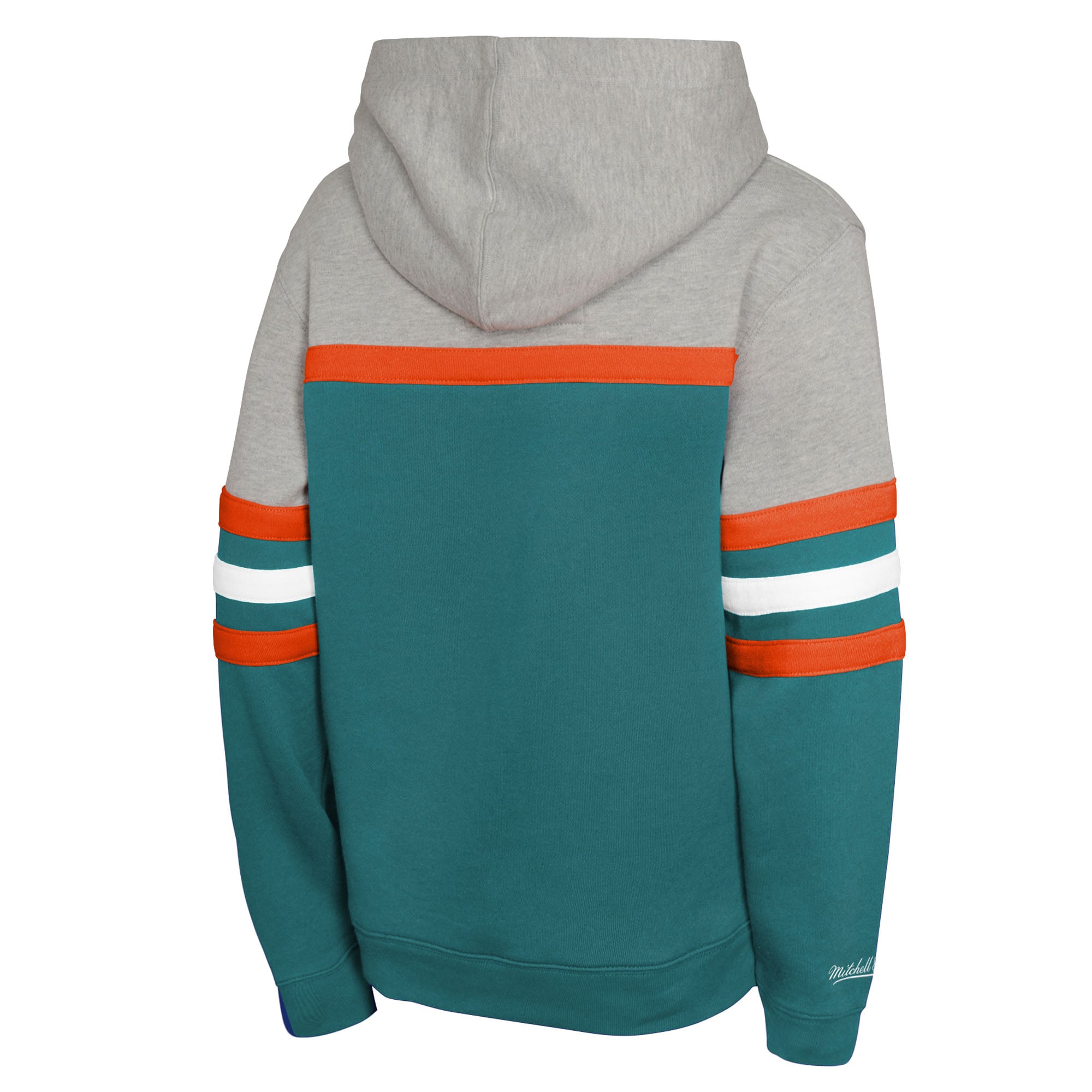Sweat à capuche rétro Mitchell & Ness Aqua Miami Dolphins pour jeunes, entraîneur-chef