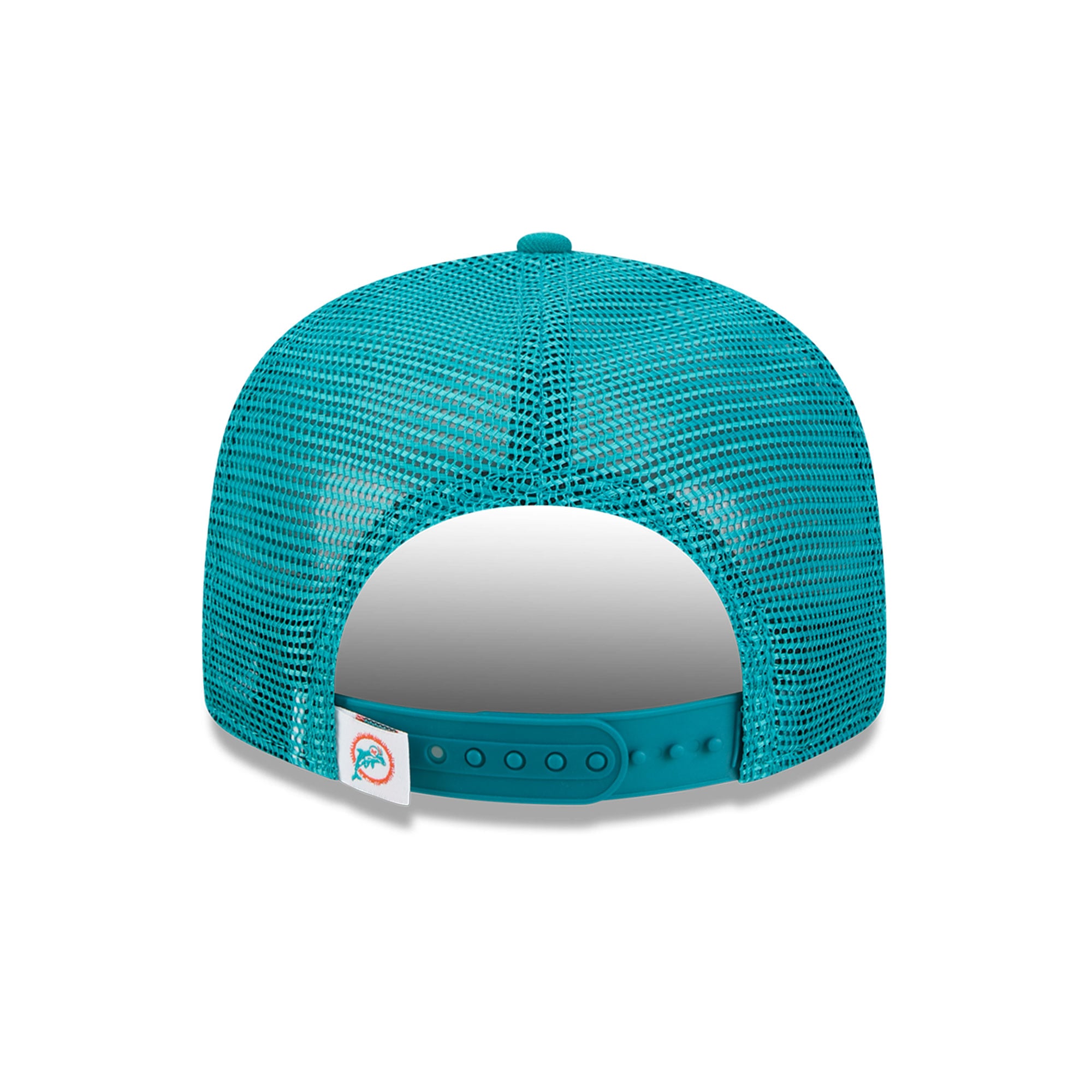 Casquette trucker New Era Aqua Miami Dolphins Throwback Main 9FIFTY Snapback pour jeunes