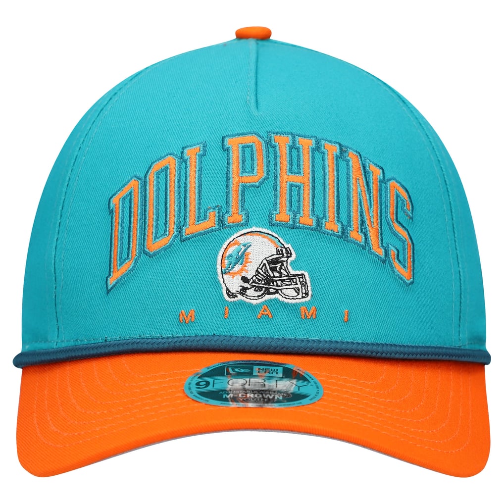 Youth New Era Aqua/Orange Miami Dolphins Arch COOLERA 9FORTY A-Frame ...