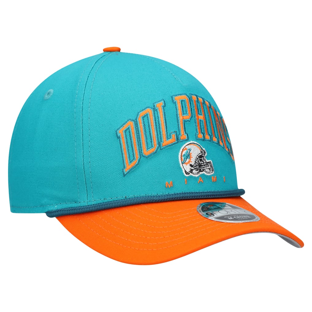 Youth New Era Aqua/Orange Miami Dolphins Arch COOLERA 9FORTY A-Frame ...