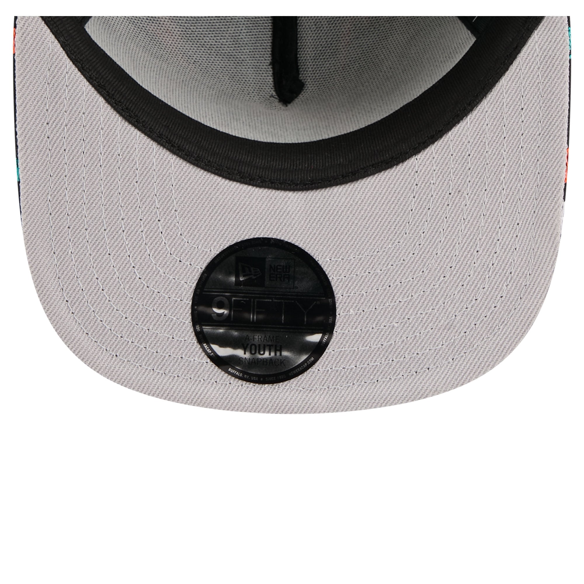 Casquette snapback New Era Bolt 9FIFTY A-Frame noire pour jeunes Miami Dolphins