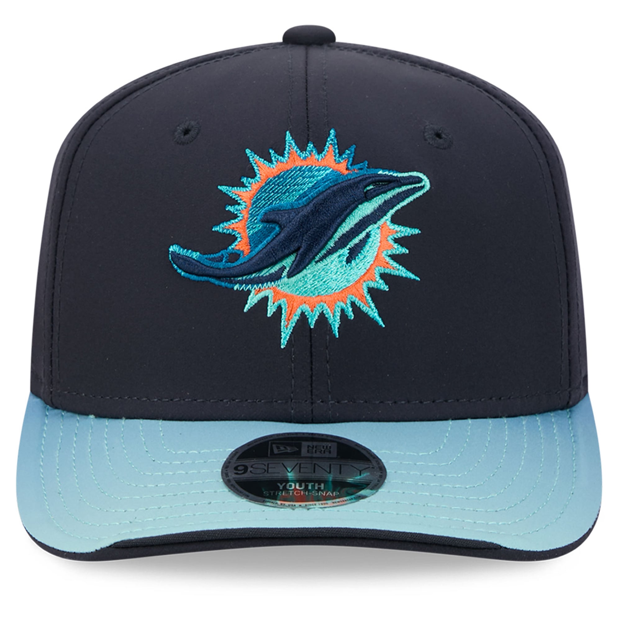 Youth New Era Navy Miami Dolphins Rivalries Collection 9SEVENTY Adjustable Hat
