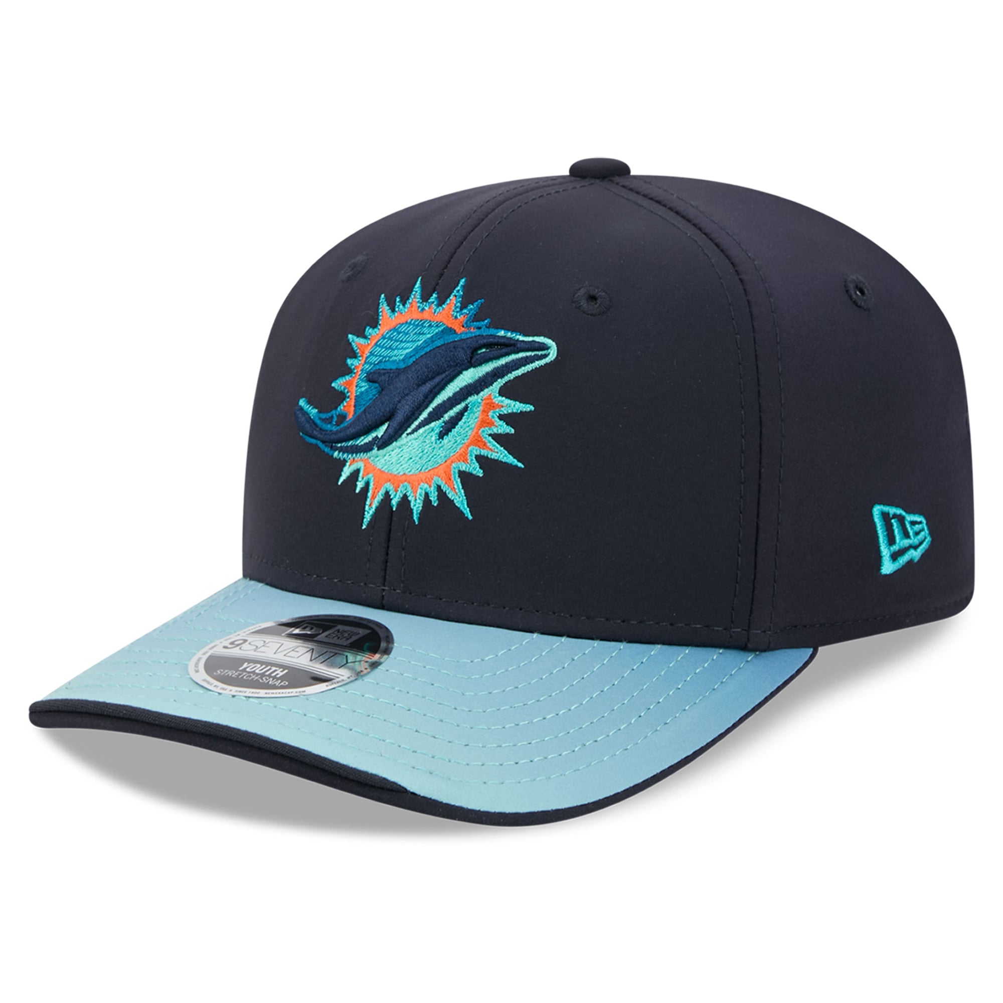 Youth New Era Navy Miami Dolphins Rivalries Collection 9SEVENTY Adjustable Hat