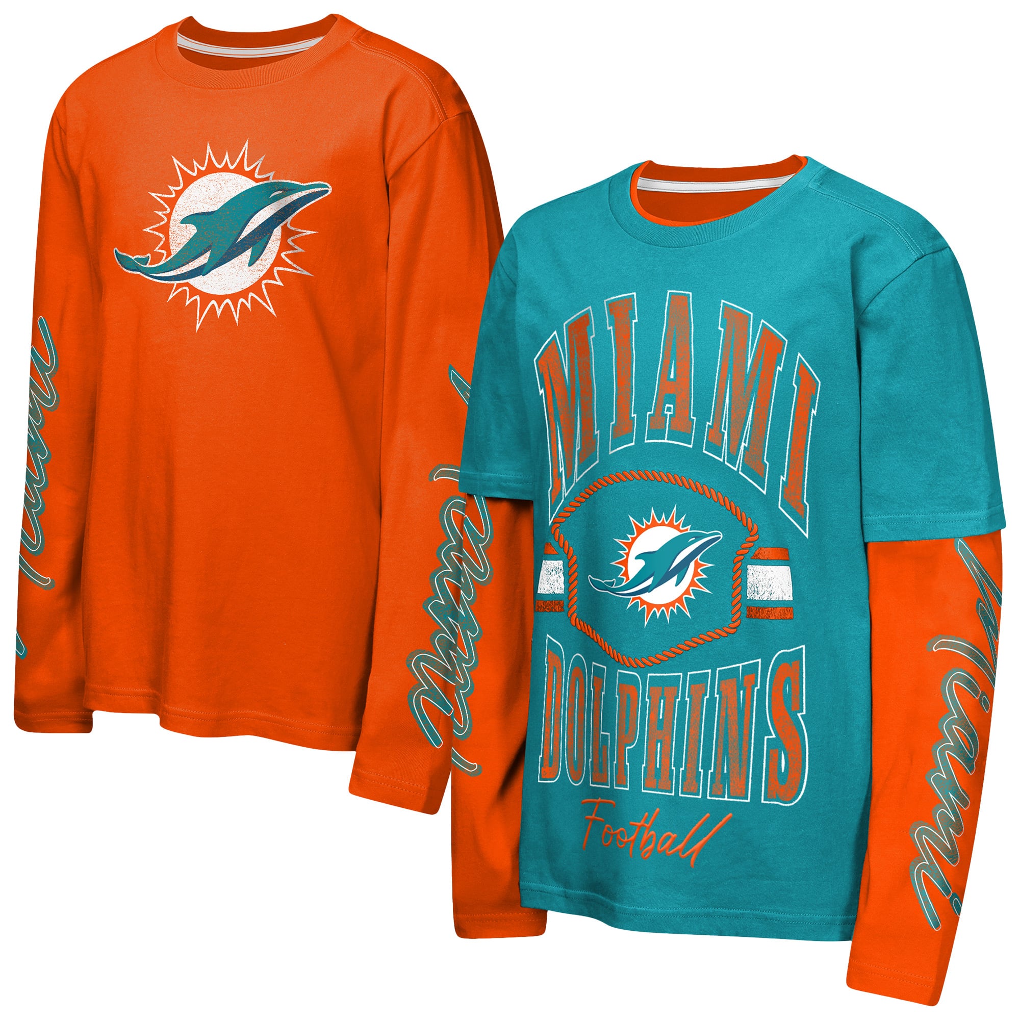 Youth Outerstuff Aqua Miami Dolphins Motion Combo Set