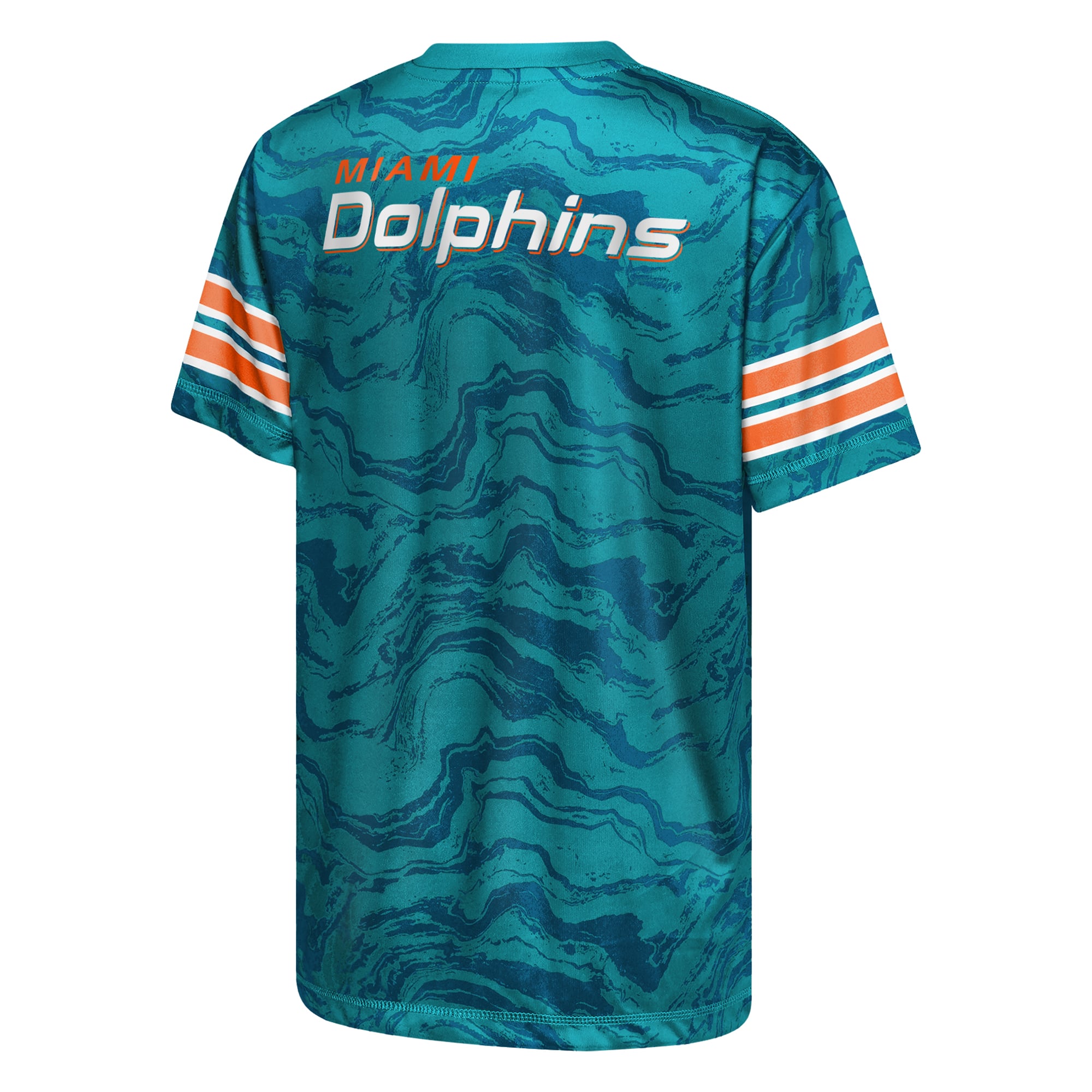 T-shirt de performance Youth Outerstuff Aqua Miami Dolphins Slant Route