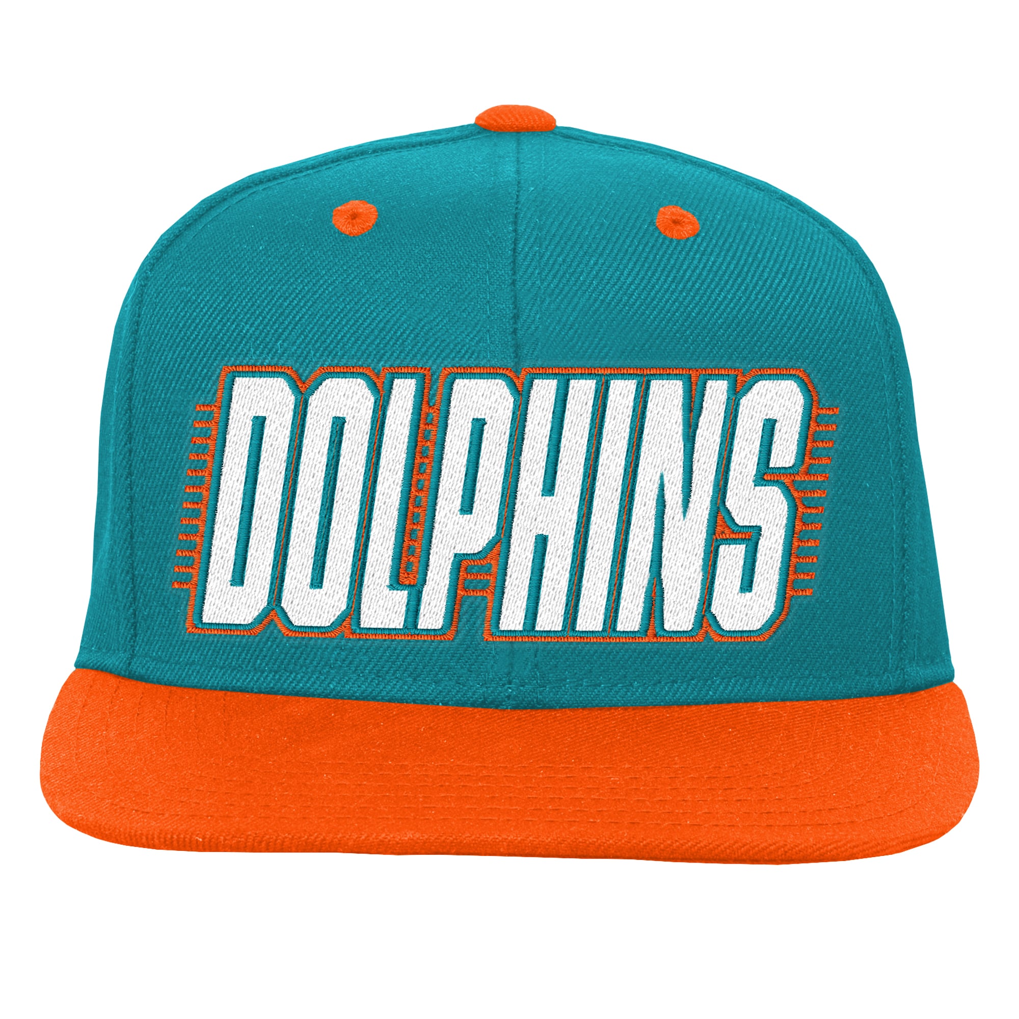 Casquette snapback Youth Outerstuff Aqua/Orange Miami Dolphins