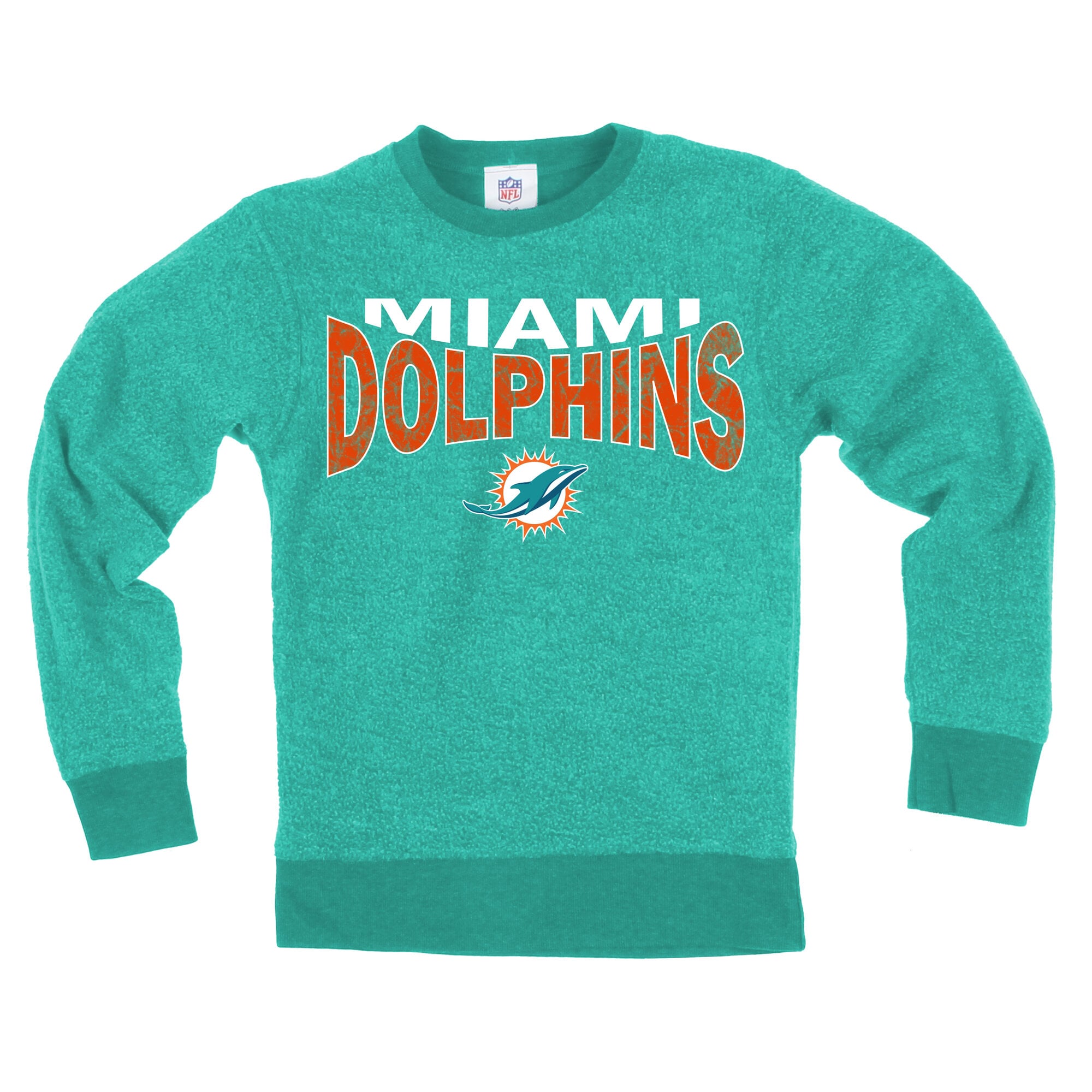Sweat-shirt réversible en polaire Wes & Willy Aqua Miami Dolphins pour jeunes