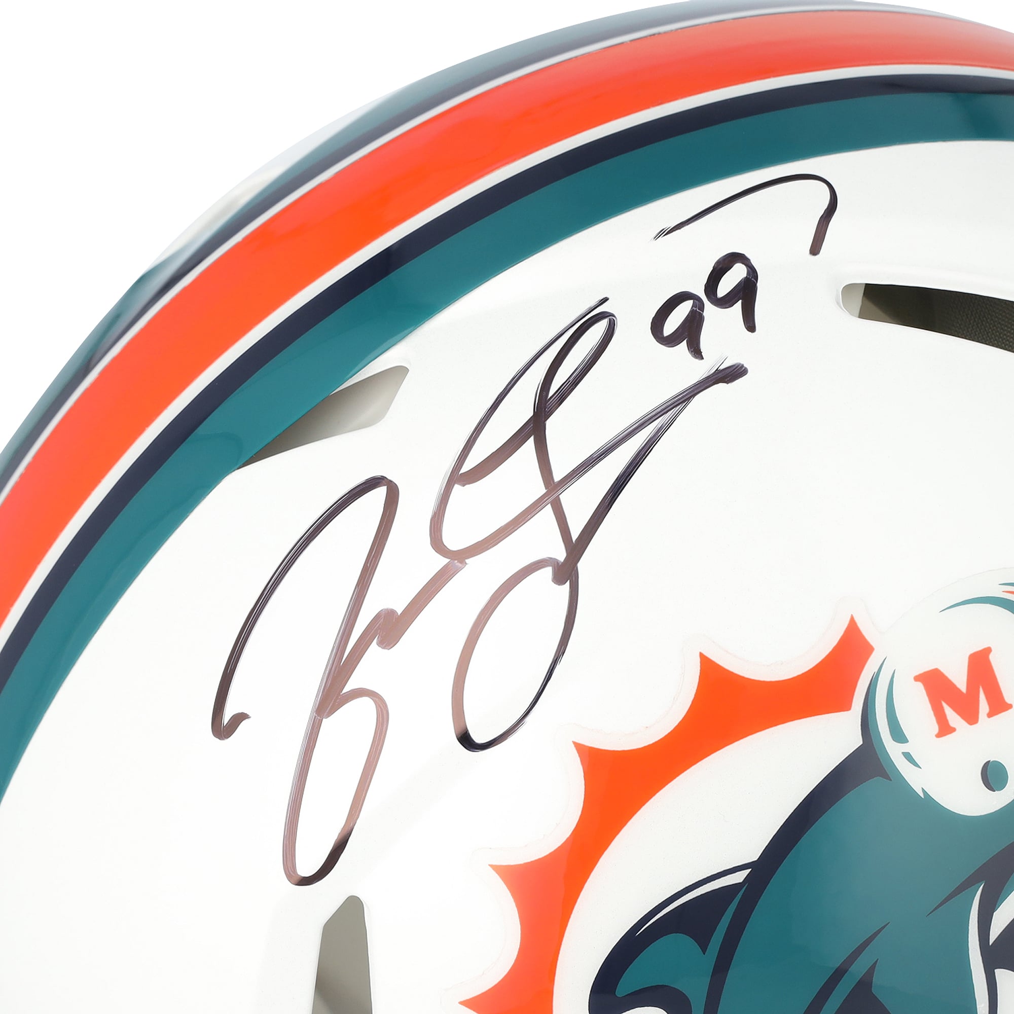 Casque Riddell Speed ​​Authentic rétro 1997-2012 autographié par Zach Thomas et Jason Taylor des Miami Dolphins