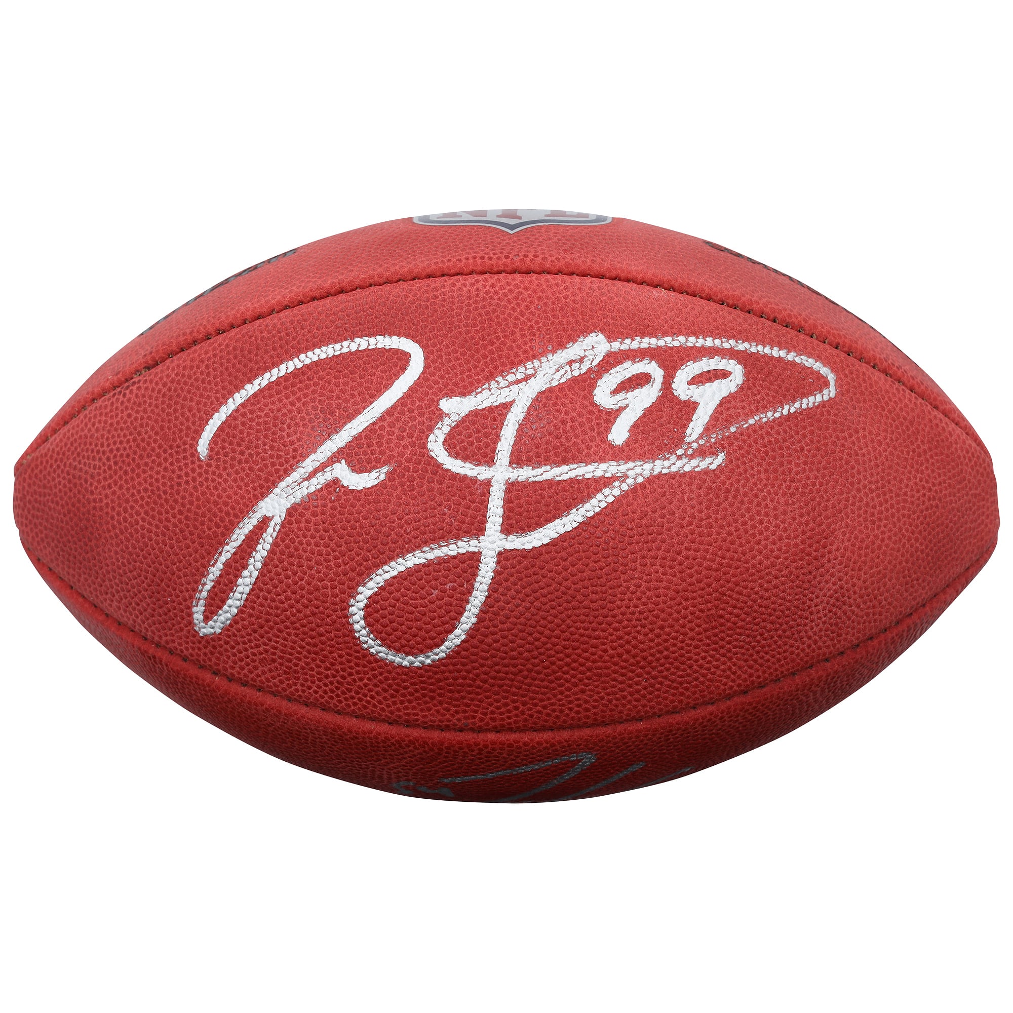 Ballon de football Wilson Duke en couleur, autographié par Zach Thomas et Jason Taylor des Dolphins de Miami