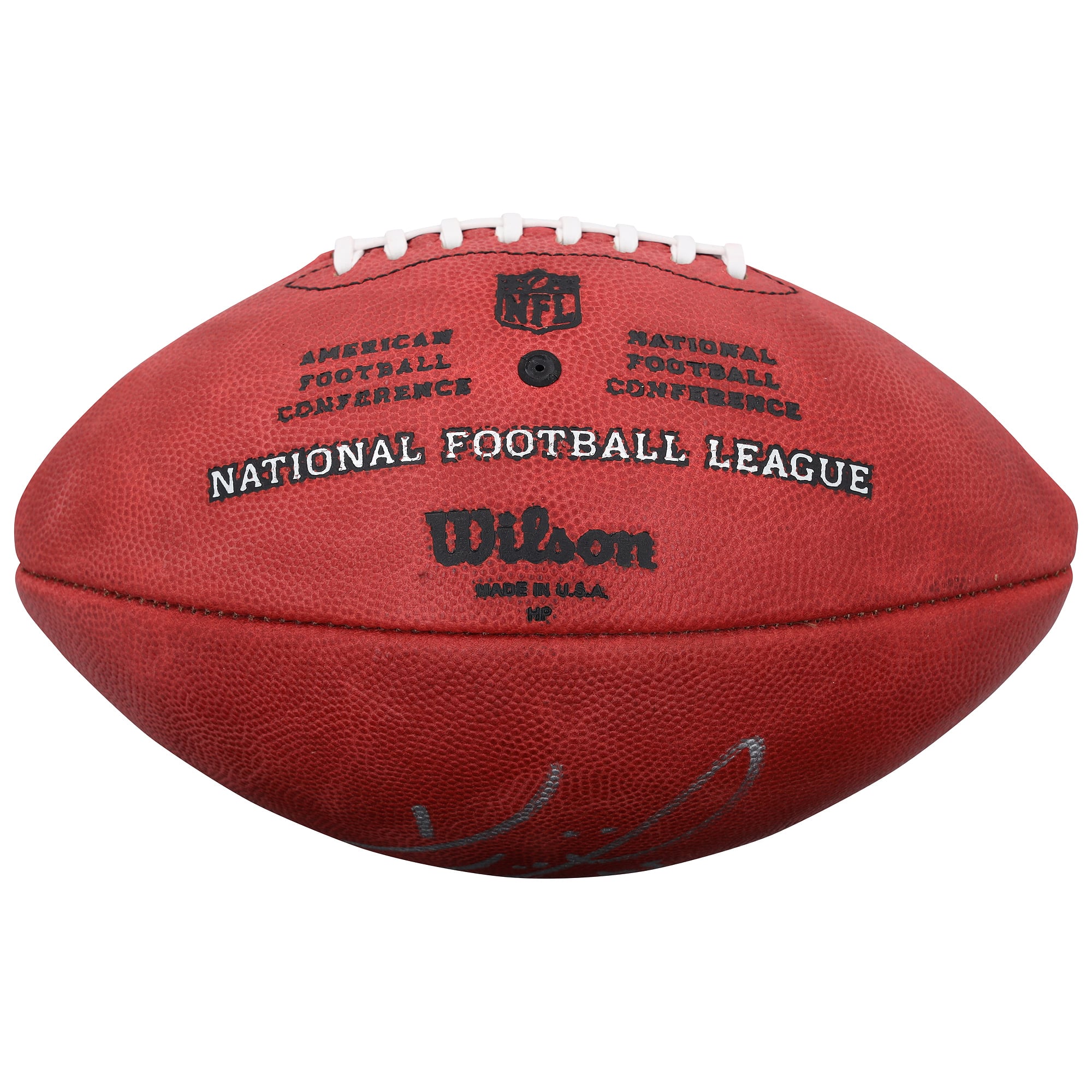Ballon de football Wilson Duke en couleur, autographié par Zach Thomas et Jason Taylor des Dolphins de Miami