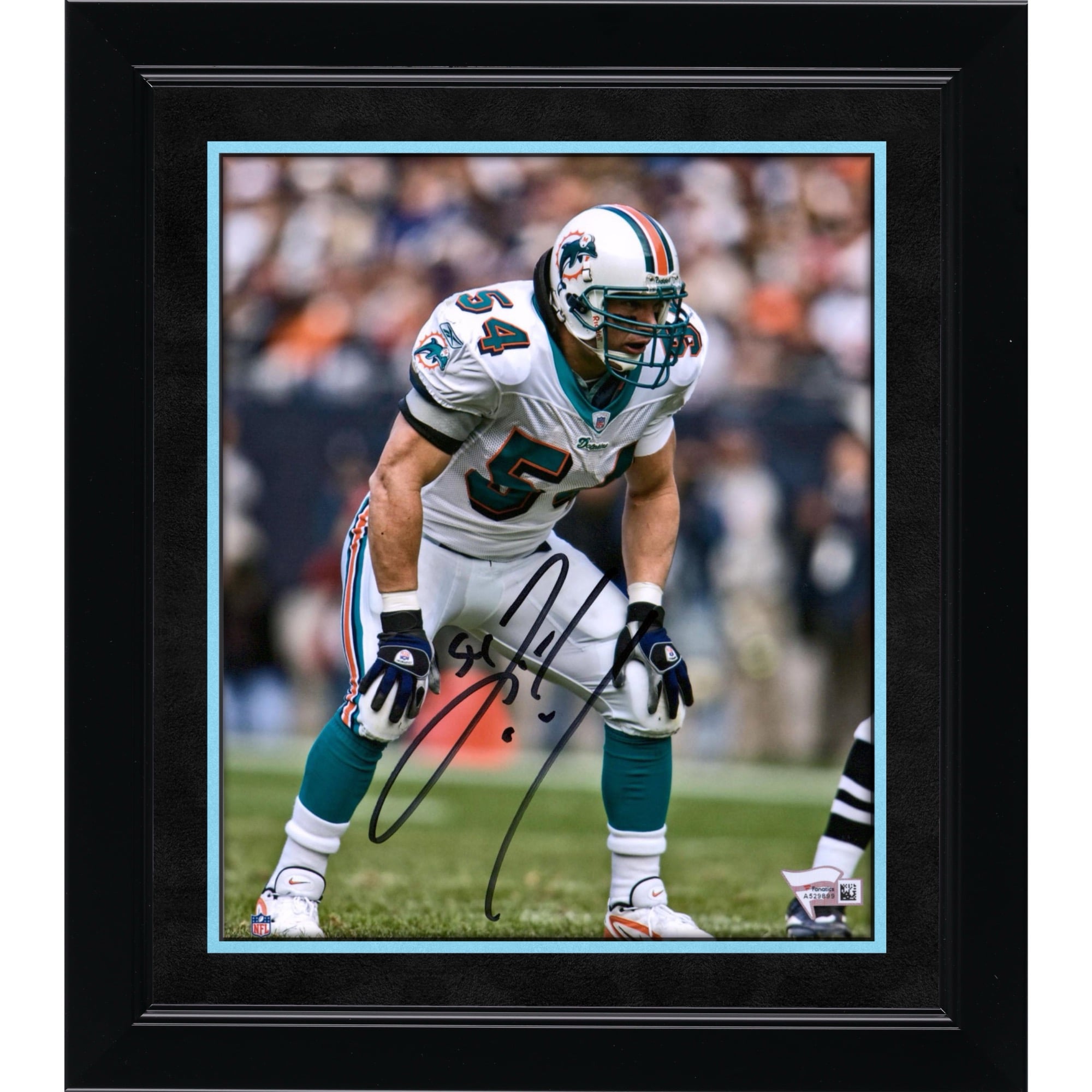 Zach Thomas Miami Dolphins Autographed 8" x 10" White Jersey Photograph