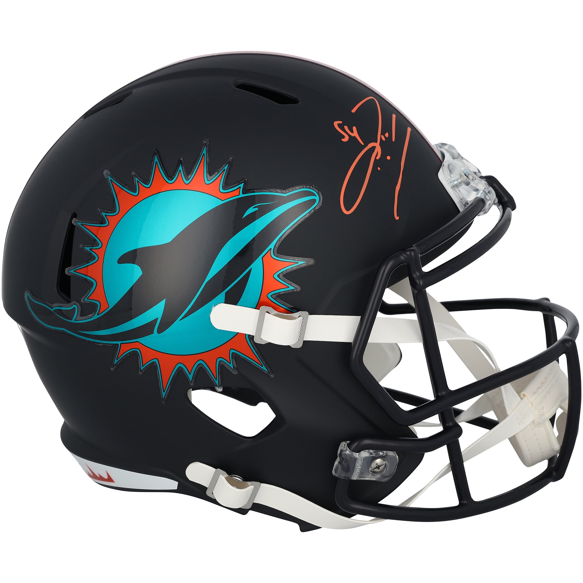 Casque réplique Riddell Rivalry Speed ​​autographié par Zach Thomas des Dolphins de Miami