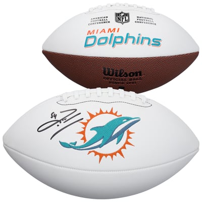 Zach Thomas Miami Dolphins Autographed Fanatics Authentic Wilson White Panel Football