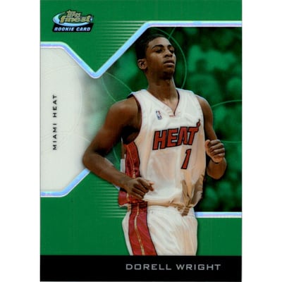 2004-05 Finest Refractors Green #157 Dorell Wright