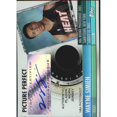 2005-06 Topps Big Game Picture Perfect Relics Autographs #WS Wayne Simien JSY