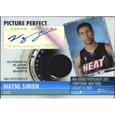 2005-06 Topps Big Game Picture Perfect Relics Autographs #WS2 Wayne Simien Shorts