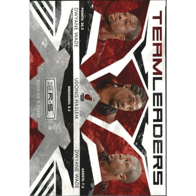 2009-10 Rookies and Stars Team Leaders Black #15 Dwyane Wade/Udonis Haslem/Dwyane Wade