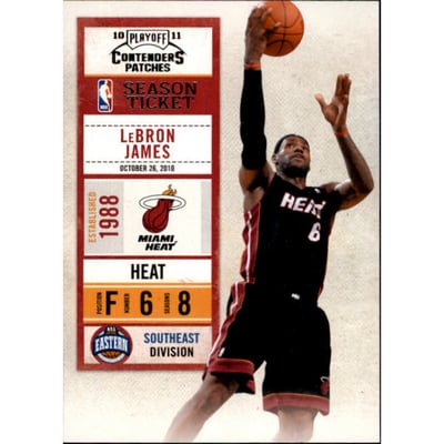 2010-11 Playoff Contenders Patches #93 LeBron James