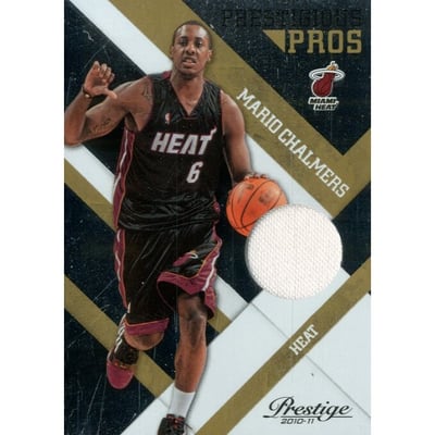 2010-11 Prestige Prestigious Pros Materials Gold #28 Mario Chalmers