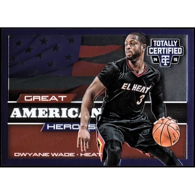 2014-15 Totally Certified Great American Heroes #13 Dwyane Wade