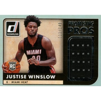 2015-16 Donruss Promising Pros Jumbo Swatches #10 Justise Winslow