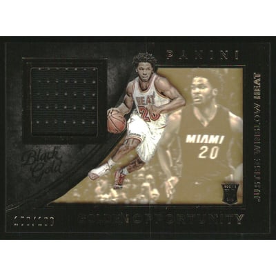 2015-16 Panini Black Gold Golden Opportunity Memorabilia #25 Justise Winslow