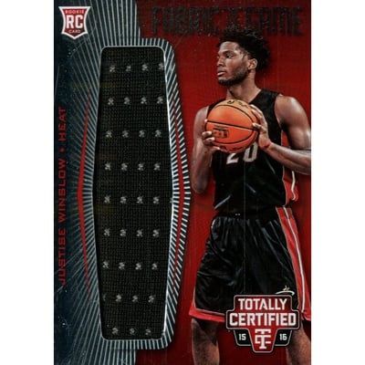 2015-16 Totally Certified Rookie Fabric of the Game Jerseys Red #FRJJW Justise Winslow