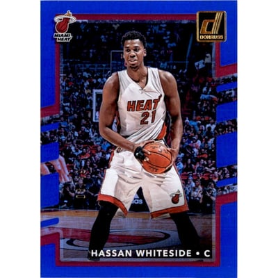 2017-18 Donruss Holo Laser Blue #80 Hassan Whiteside