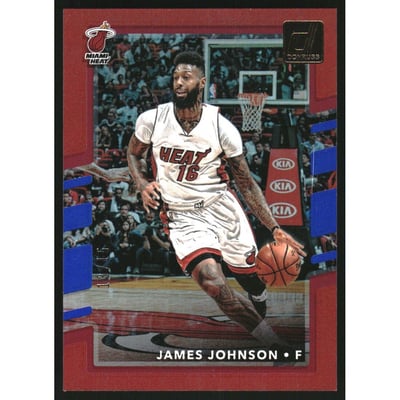 2017-18 Donruss Holo Laser Red and Blue #77 James Johnson