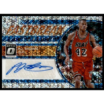 2017-18 Donruss Optic Fast Break Signatures #63 P.J. Brown