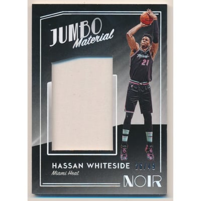 2018-19 Panini Noir Jumbo Material #46 Hassan Whiteside/49