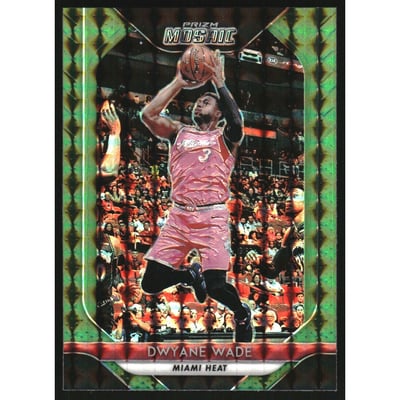 2018-19 Panini Prizm Mosaic Green #28 Dwyane Wade