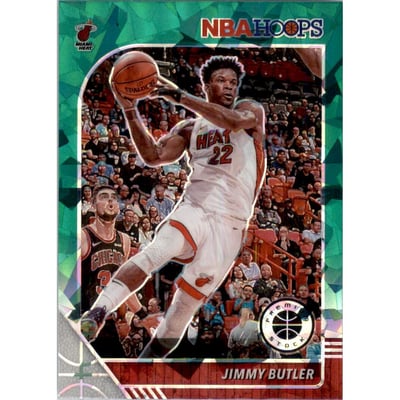 2019-20 Hoops Premium Stock Prizms Green Cracked Ice #146 Jimmy Butler