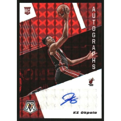 2019-20 Panini Mosaic Rookie Autographs Mosaic Choice Red Fusion #16 KZ Okpala