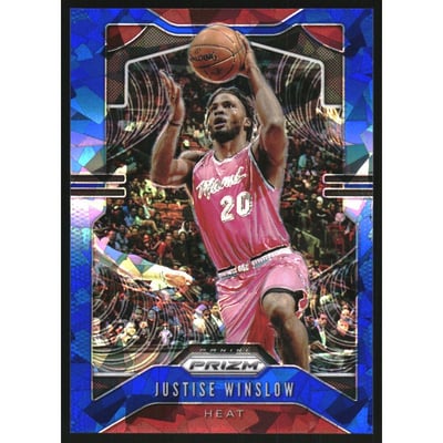 2019-20 Panini Prizm Prizms Blue Ice #230 Justise Winslow